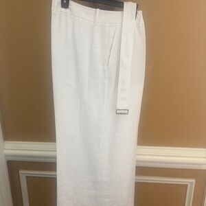 Lafayette 148 New York white linen pants, 14